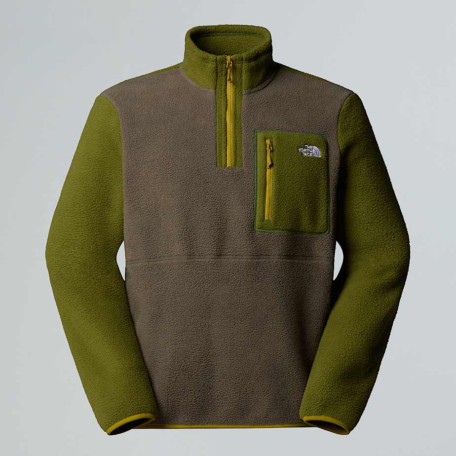The North Face Yumiori Fleecejacke Mit 1/4-langem Rv Für Herren New Taupe Green-woodland Green-deep Dijon 