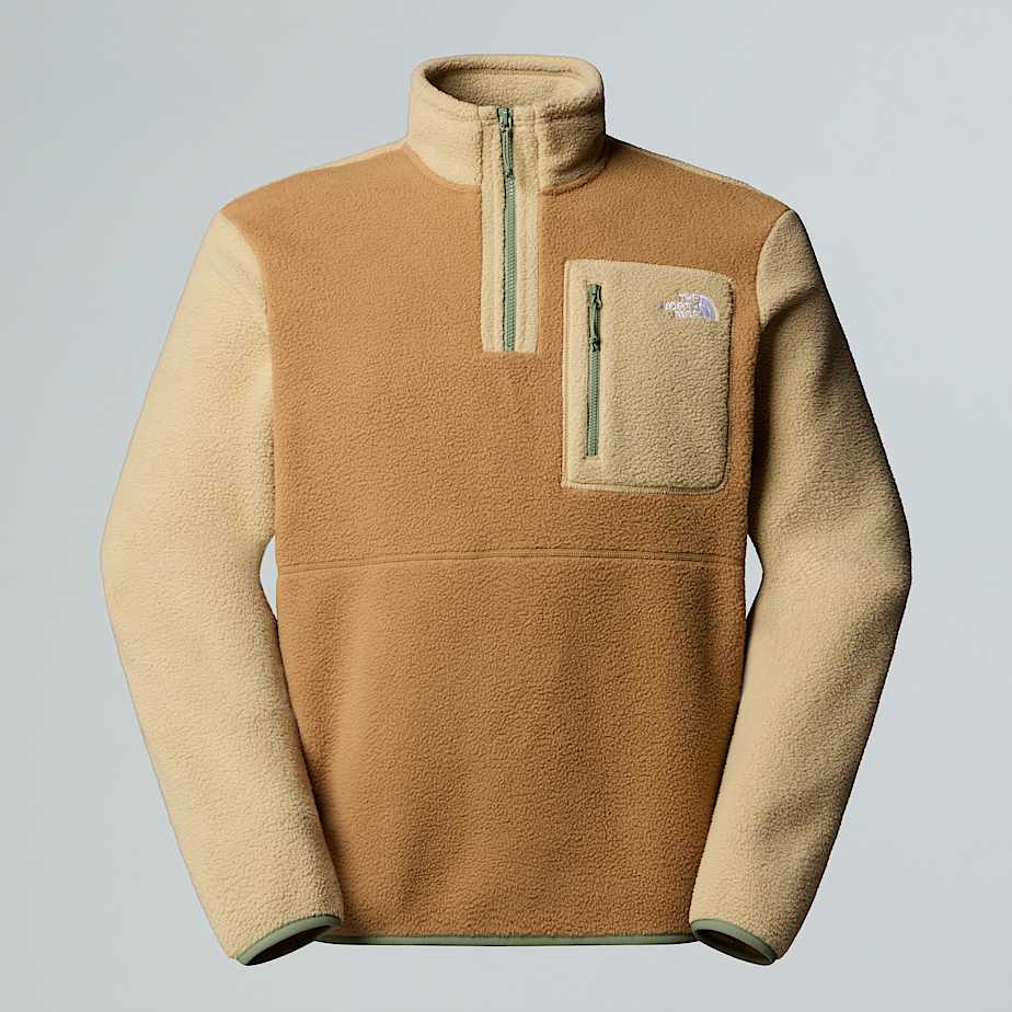 The North Face Yumiori Fleecejacke Mit 1/4-langem Rv Für Herren Utility Brown-khaki Stone-bark Mist 