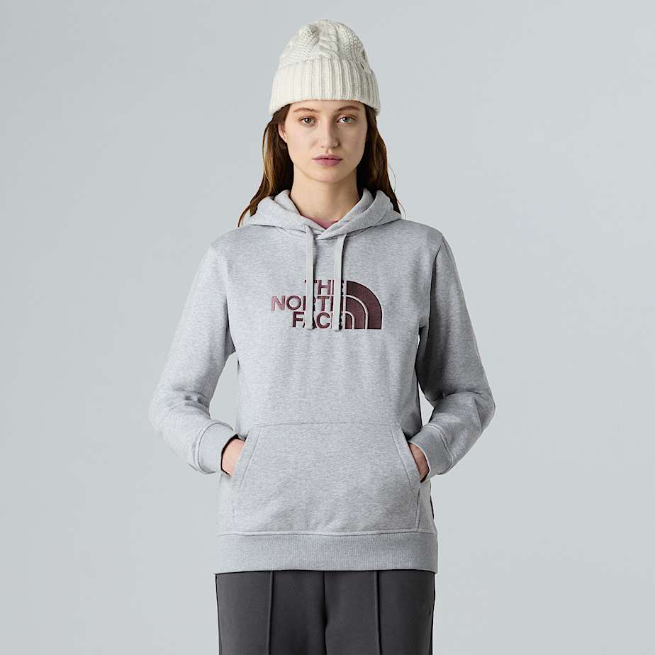 The North Face Drew Peak Kapuzenpulli Für Damen Tnf Light Grey Heather-tawny Quartz 