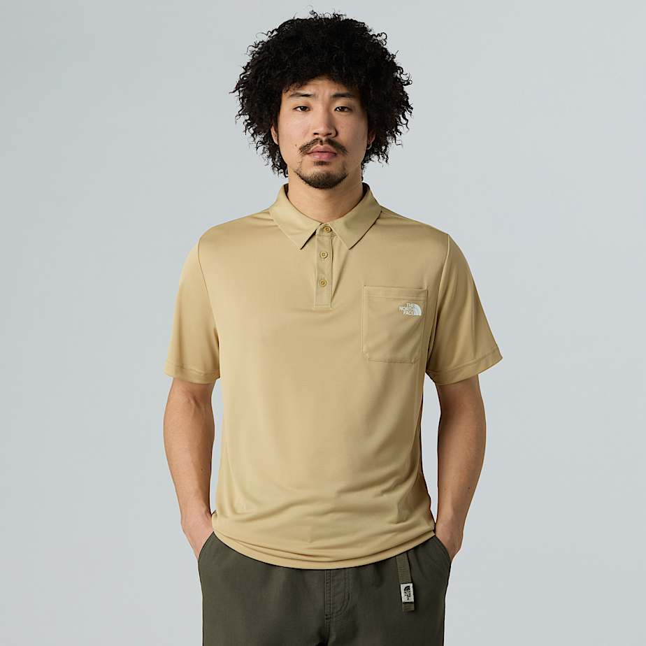The North Face Polo New Tanken Pour Homme Khaki Stone Taille Xs Male-image