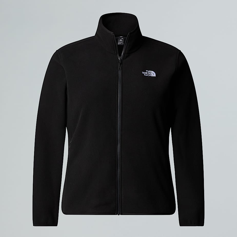 The North Face Glacier Fleece Mit Durchgehendem Rv In Übergröße Für Damen Tnf Black 