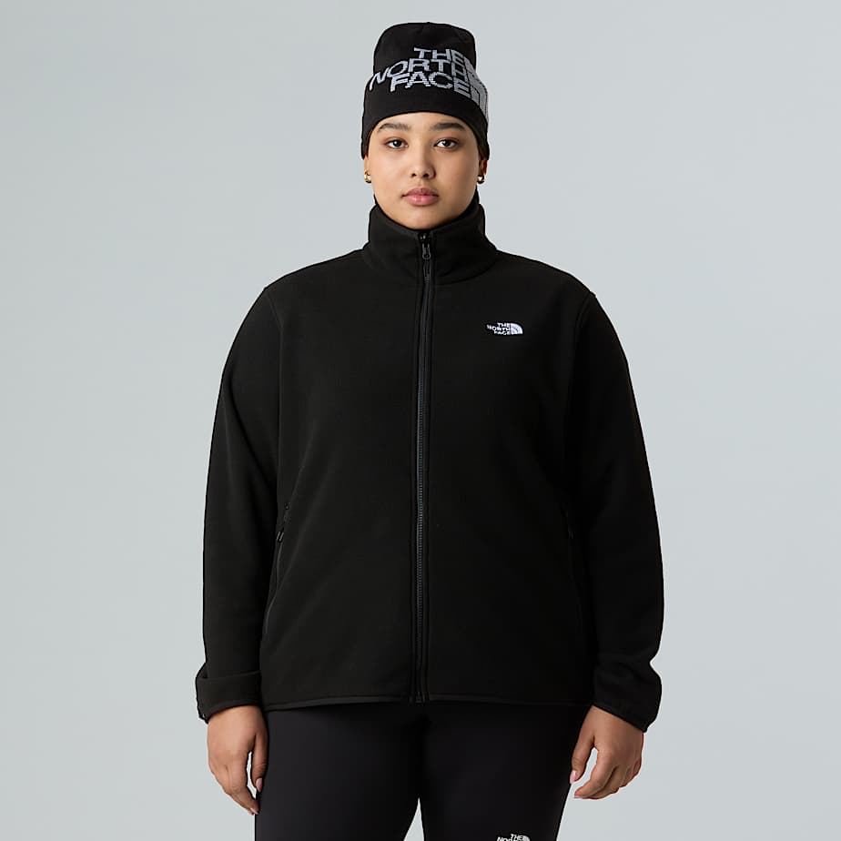 The North Face Glacier Fleece Mit Durchgehendem Rv In Übergröße Für Damen Tnf Black 