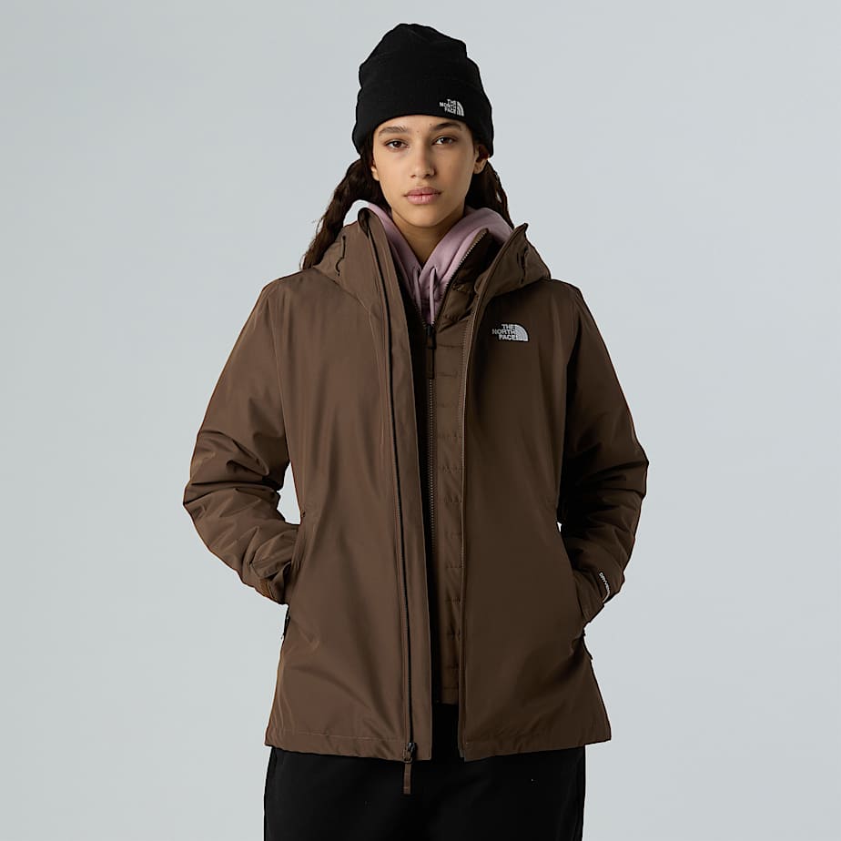 The North Face Carto Mono Triclimate 3-in-1 Kapuzenjacke Für Damen Smokey Brown 
