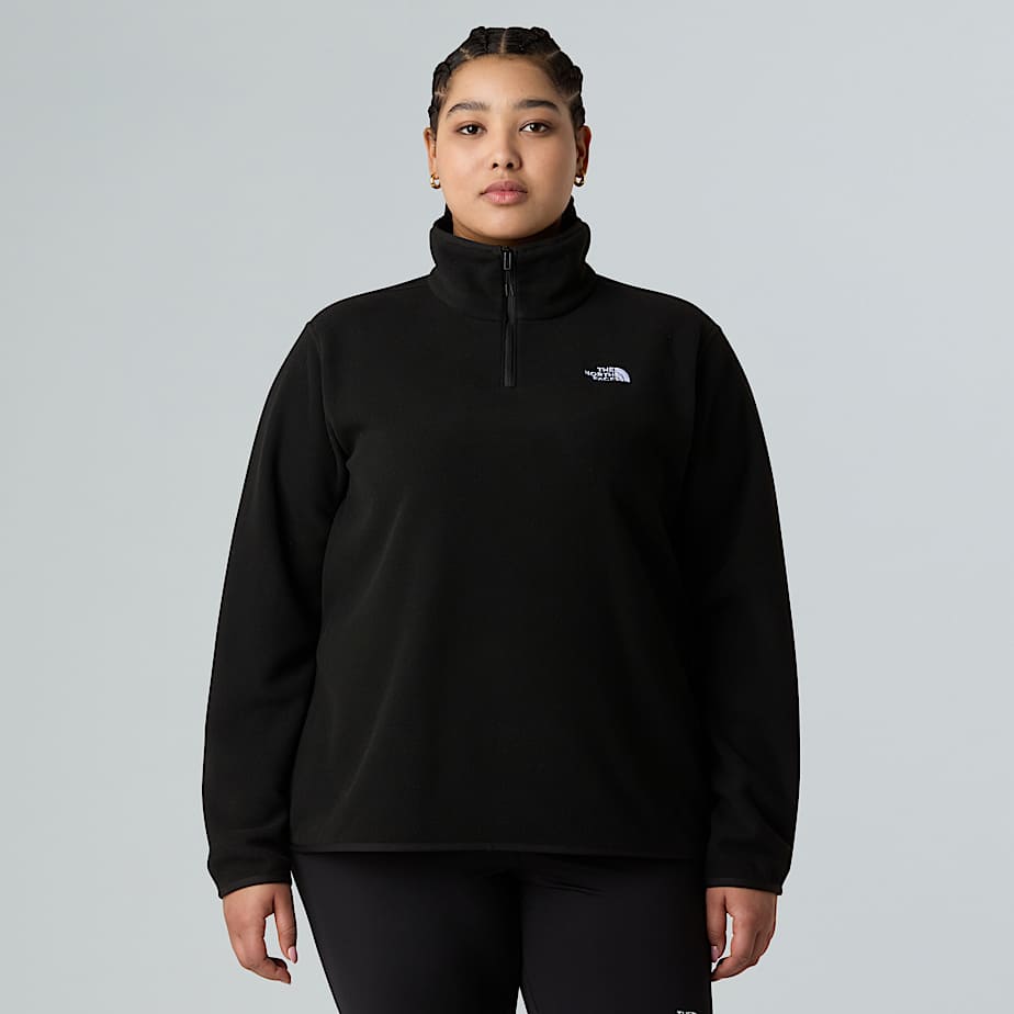 The North Face Glacier Fleece Mit 1/4-langem Rv In Übergröße Für Damen Tnf Black 