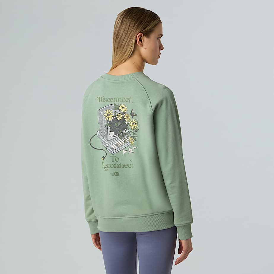 The North Face Sudadera Holgada Con Estampado Gráfico Connect Para Mujer Slate Moss 