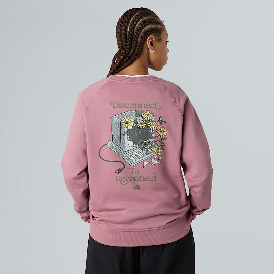 The North Face Sudadera Holgada Con Estampado Gráfico Connect Para Mujer Nostalgia Rose 