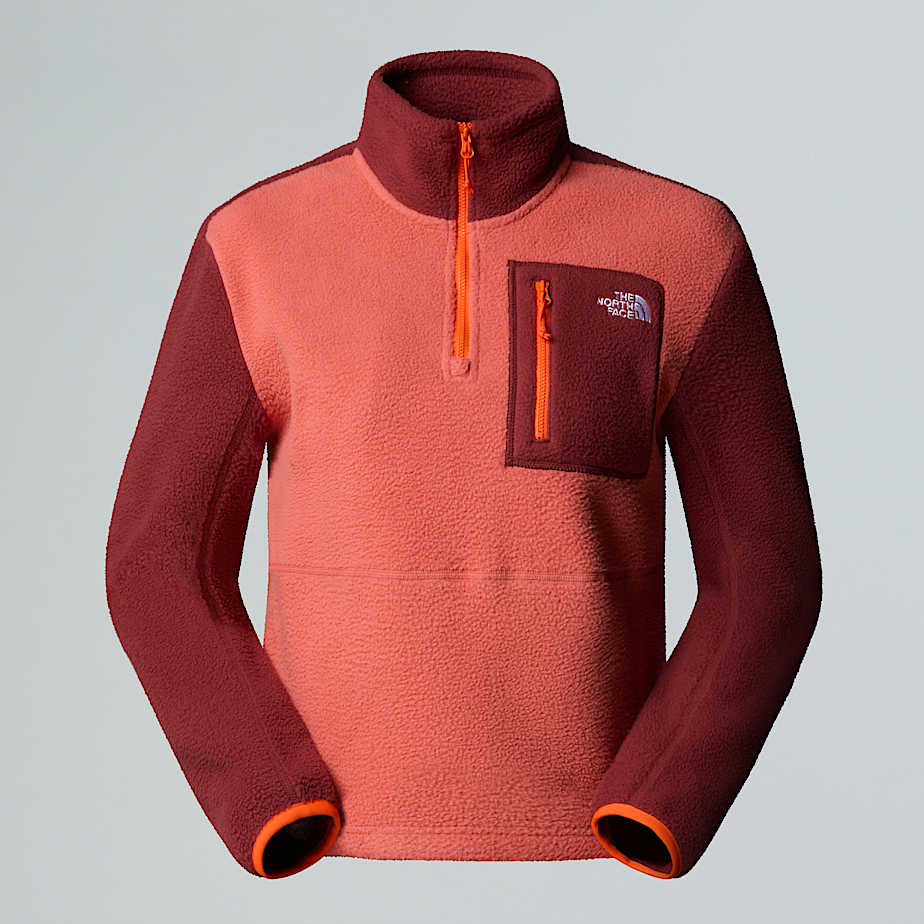 The North Face Yumiori Fleecejacke Mit 1/4-langem Rv Für Damen Mars Dust-sumac-solar Flare 