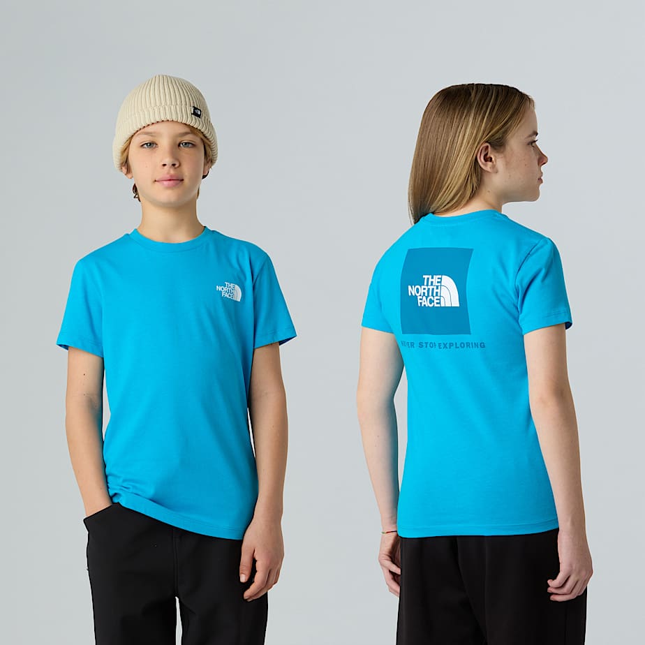 The North Face Camiseta Box Nse Para Jóvenes Meridian Blue-dusk Blue 