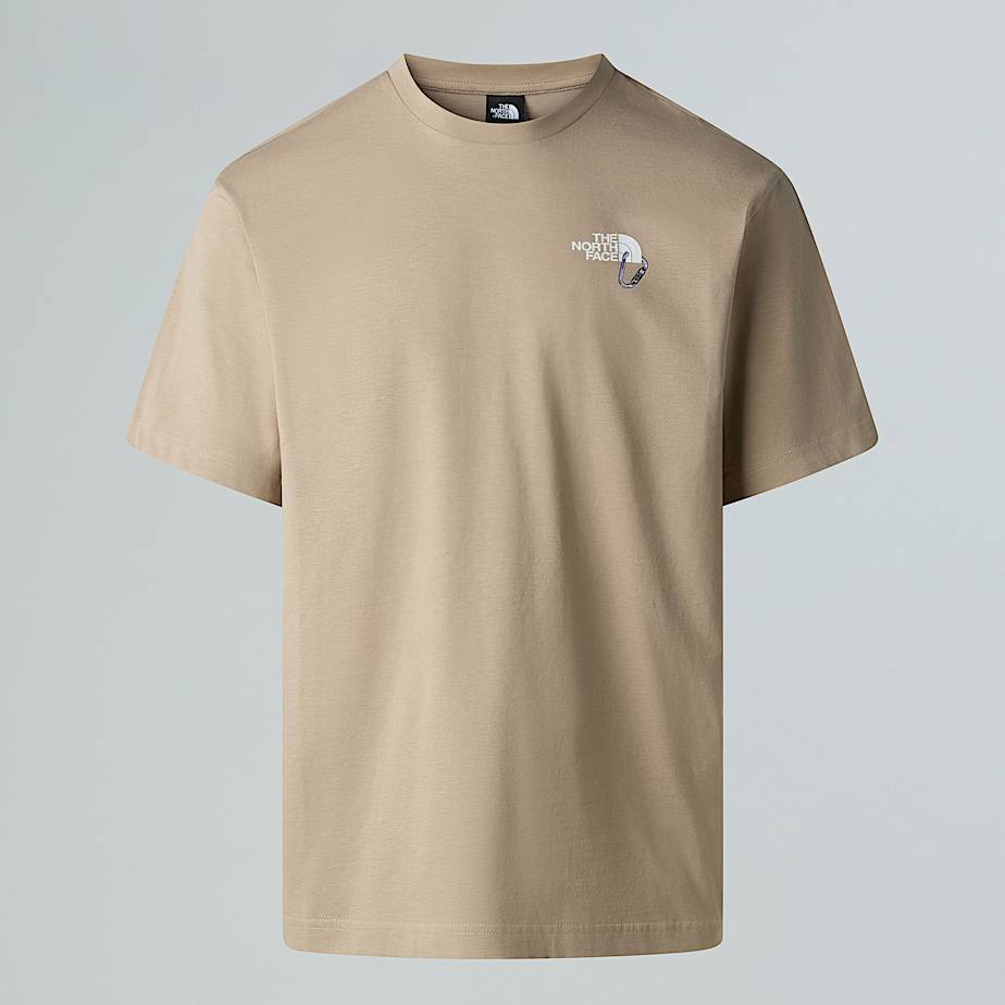 The North Face Explore Carabiner Relaxt Geschnittenes T-shirt In Unisex Mushroom Grey 
