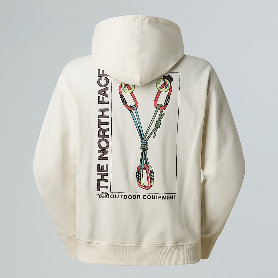 The North Face Explore Gear Relaxt Geschnittener Kapuzenpulli In Unisex White Dune 