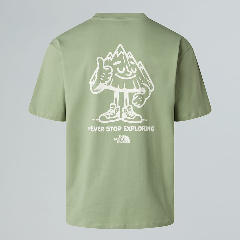 The North Face Mountain Fun T-shirt In Oversize Und Unisex Slate Moss 