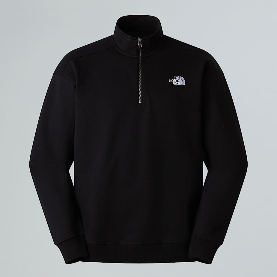 The North Face Sweatshirt Mit 1/4-langem Rv In Oversize Und Unisex Tnf Black 