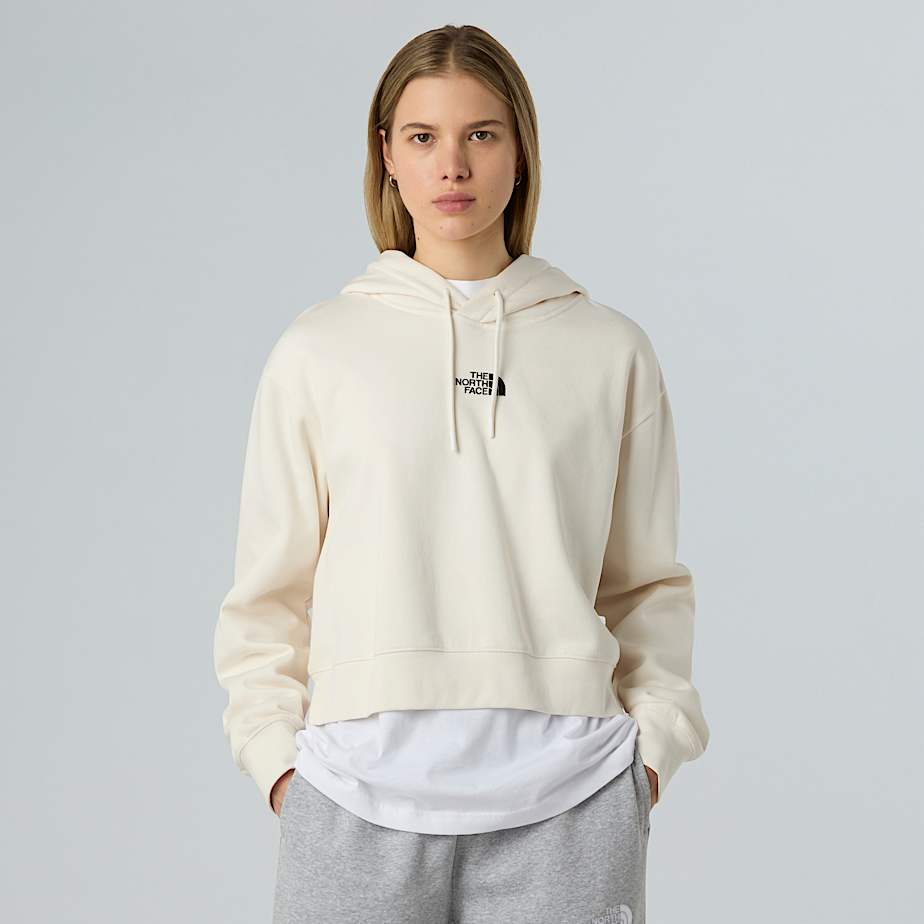 The North Face Women's Essential Cropped Hoodie White Dune