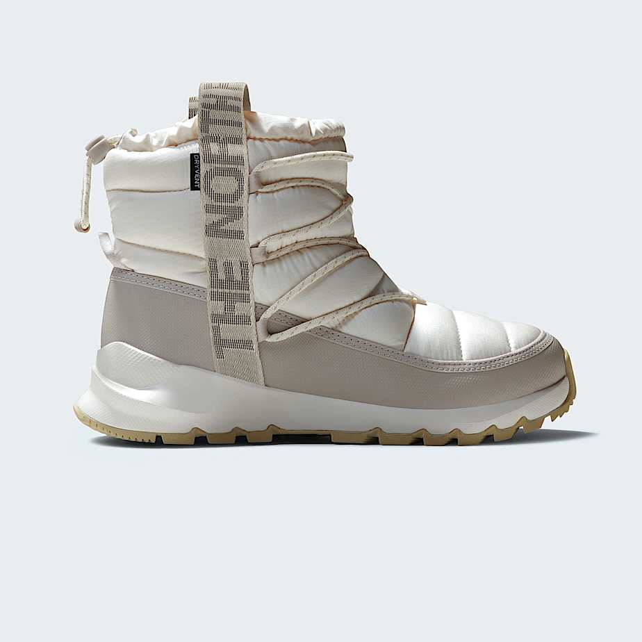 The North Face Thermoball™ Wasserdichte Winterstiefel Mit Schnürung Für Damen Gardenia White-silver Grey 