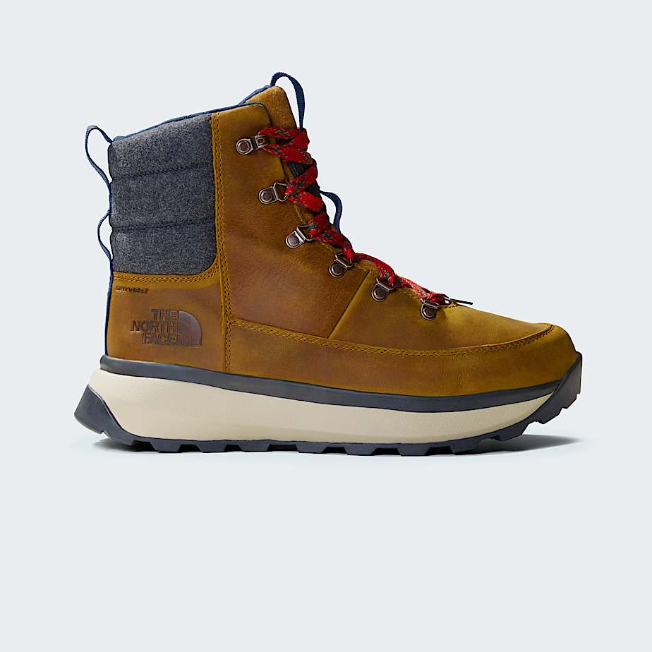 The North Face Bergen Wasserdichte Schneestiefel Aus Leder Für Herren Timber Tan-tnf Red 