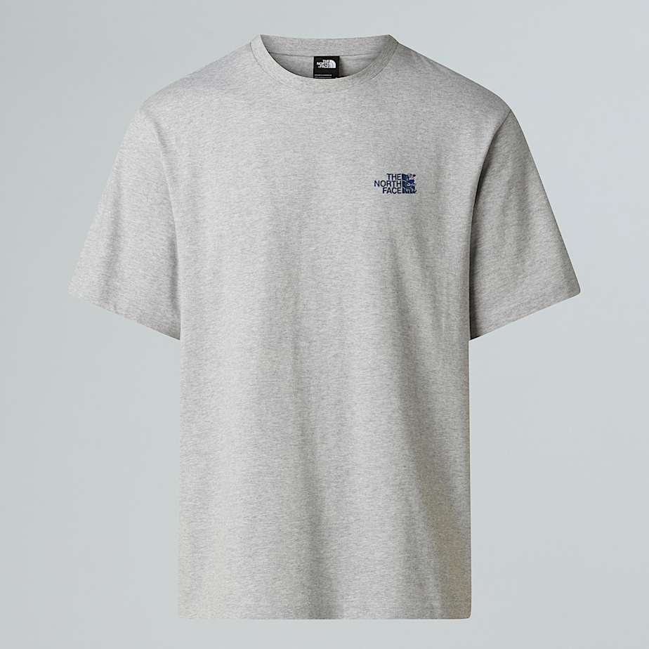 The North Face Run Relaxt Geschnittenes T-shirt Mit Grafik In Unisex Tnf Light Grey Heather 