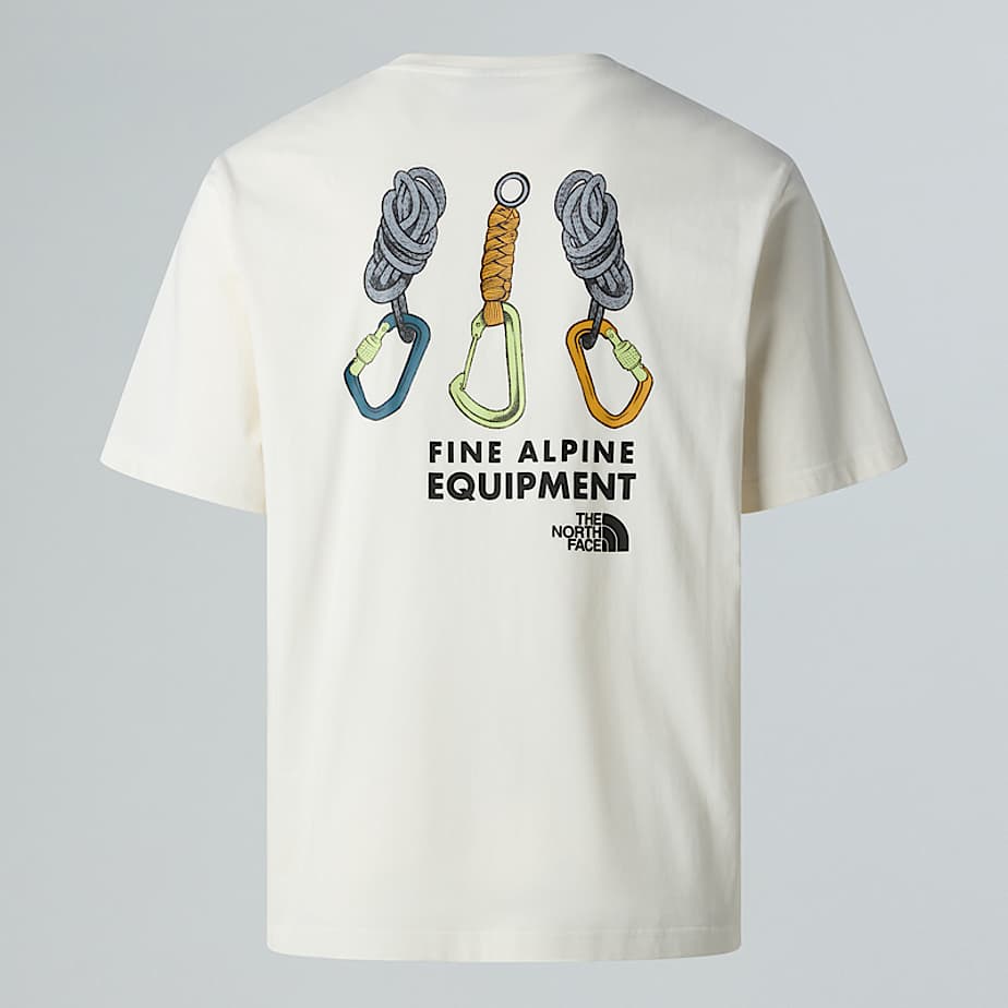 The North Face Explore Gear Relaxt Geschnittenes T-shirt In Unisex White Dune 
