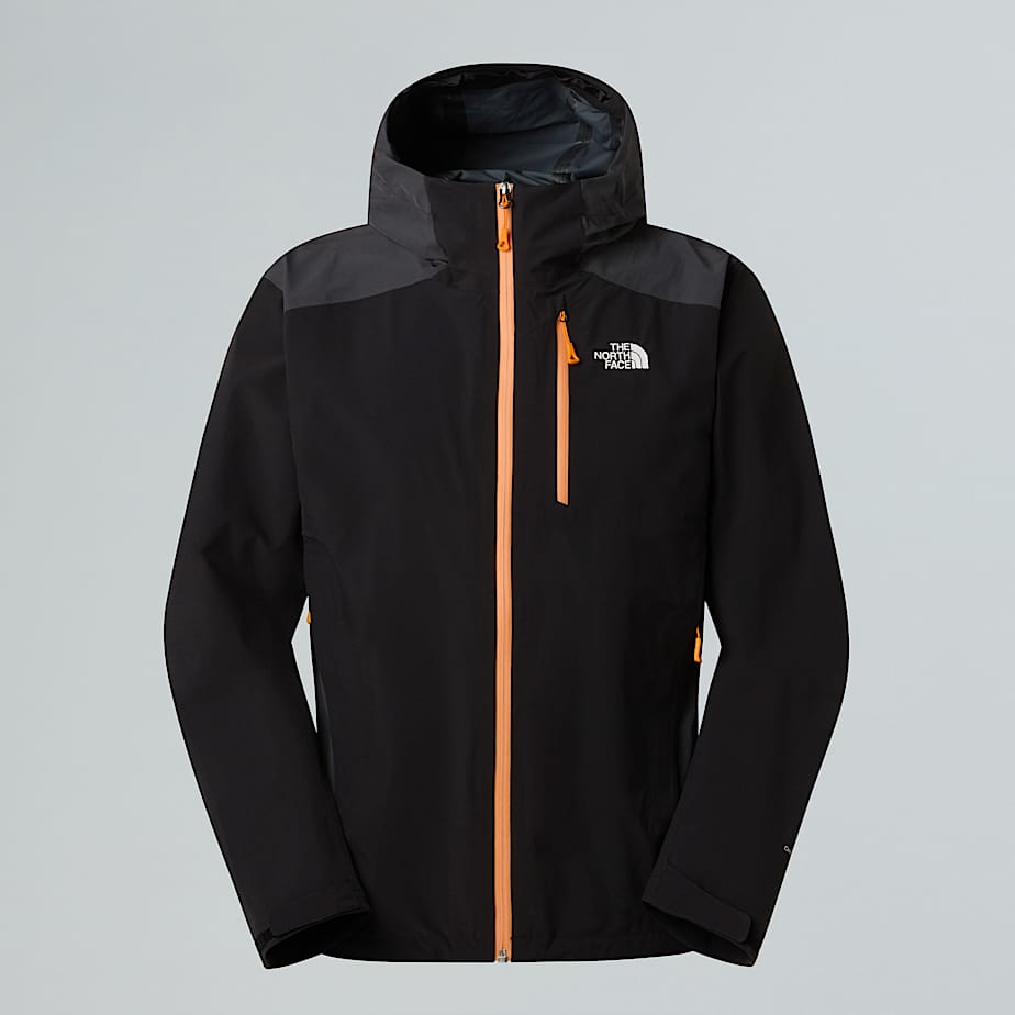 The North Face Men's Mikeno Shell Jacket Tnf Black-asphalt Grey-cone Orange-npf