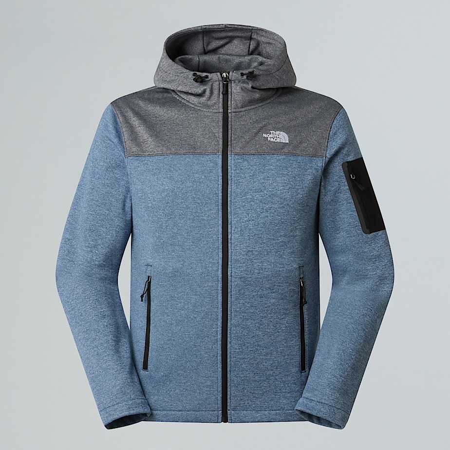 The North Face Tech Emilio Fleecejacke Für Herren Tnf Black Heather-shady Blue Light Heather 