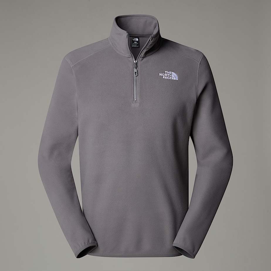 The North Face 100 Glacier Fleece Mit 1/4-langem Rv Für Herren Smoked Pearl 
