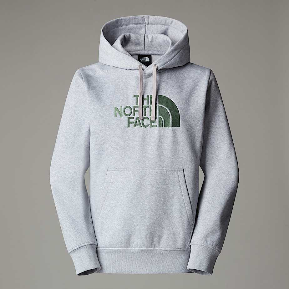 The North Face Men’s Drew Peak Hoodie Tnf Light Grey Heather-duck Green