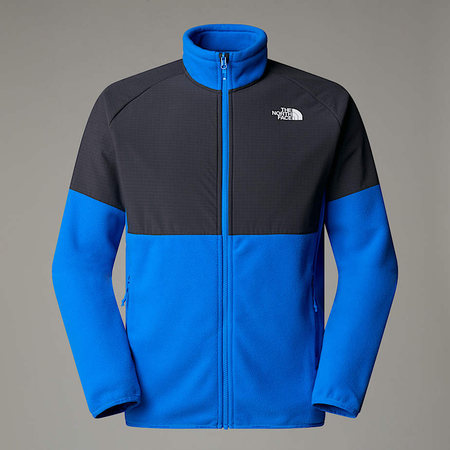 The North Face Men's Glacier Heavyweight Full-zip Fleece Hero Blue-asphalt Grey-tnf Black