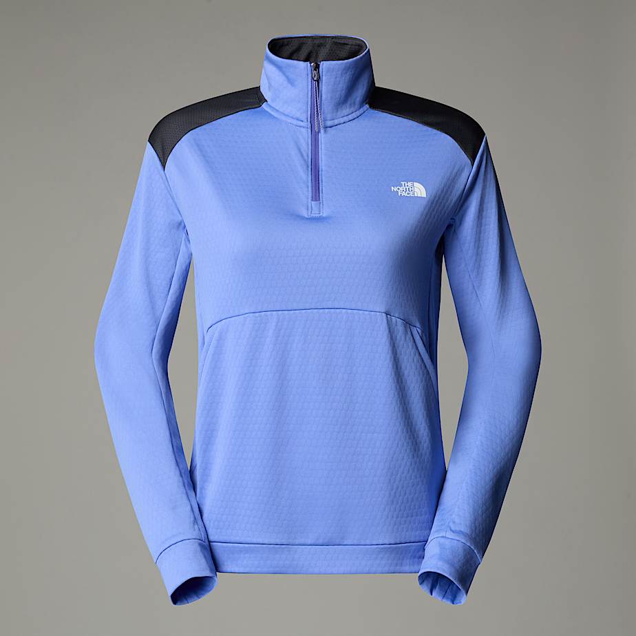 The North Face Women's Kikash 1/4 Zip Sweatshirt Virtual Blue-asphalt Grey