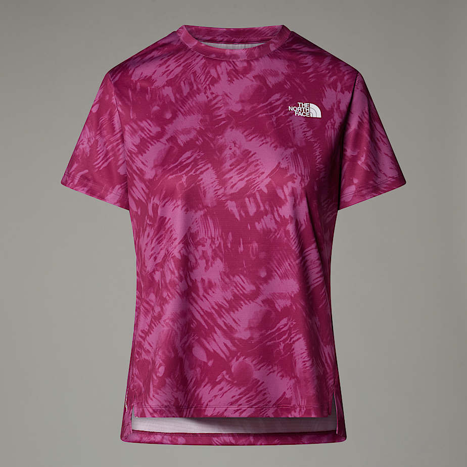 The North Face Flex T-shirt Mit Aufdruck Für Damen Cyber Berry Waterfall Print 