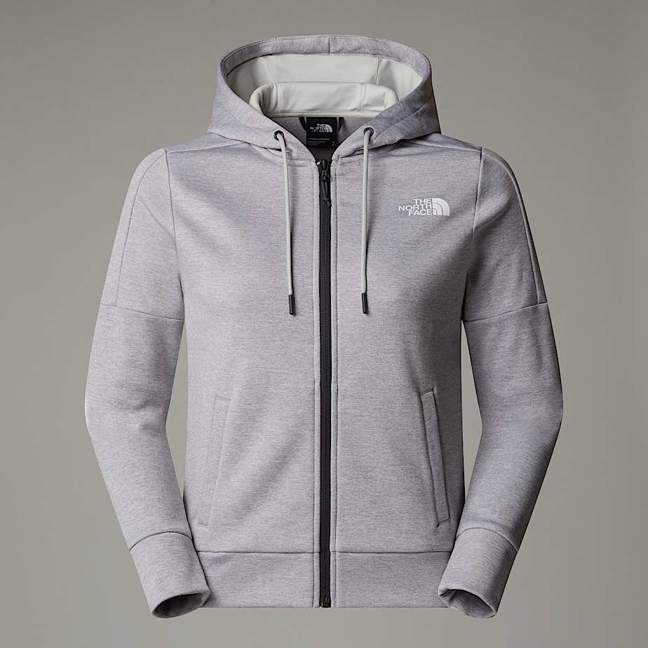 The North Face Sudadera Polar Con Capucha Y Cremallera Integral Reaxion Para Mujer Tnf Light Grey Heather 