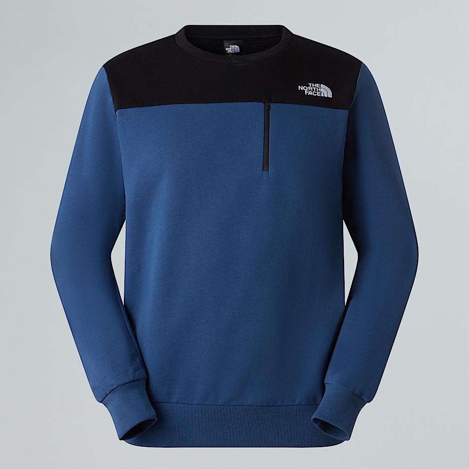 The North Face Men's Light Tech New Peak Sweatshirt Shady Blue-tnf Black