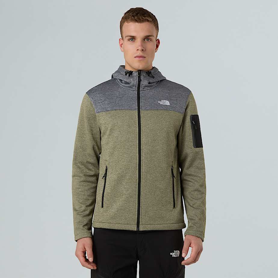 The North Face Tech Emilio Fleecejacke Für Herren Tnf Black Heather-forest Olive Light Heather 