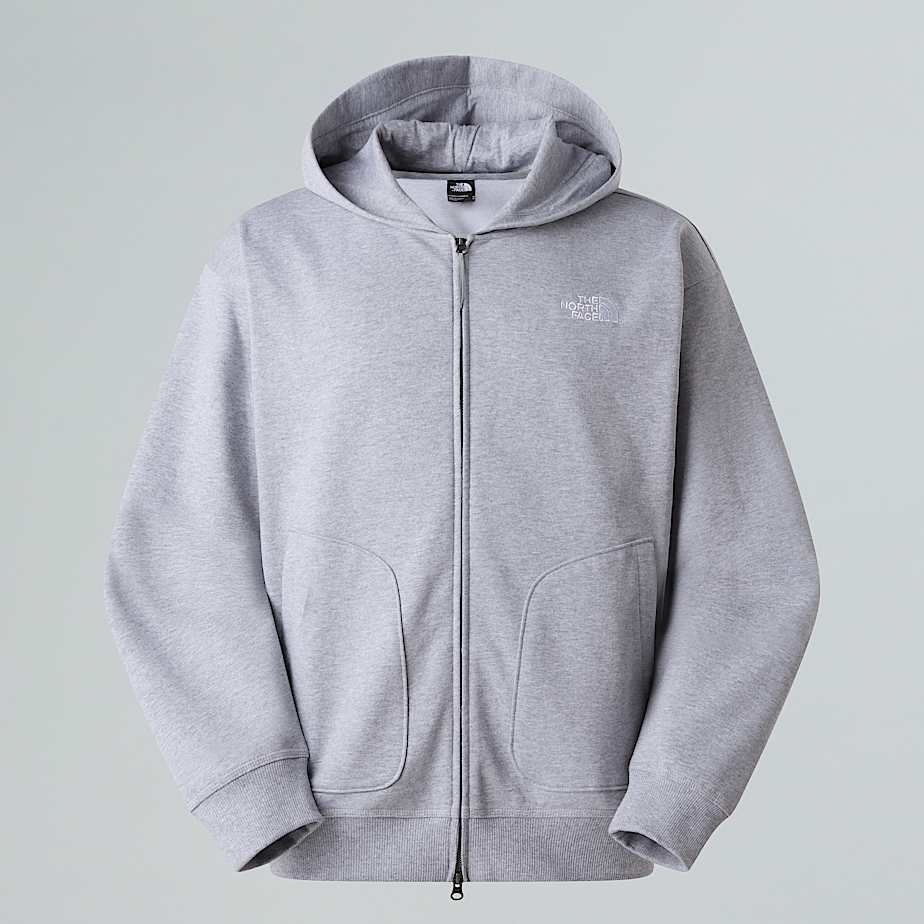 The North Face Kapuzenpulli Mit Durchgehendem Rv In Oversize Und Unisex Tnf Light Grey Heather 