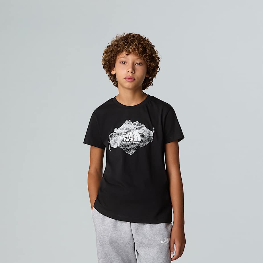 The North Face Camiseta Topographic Para Niño Tnf Black 