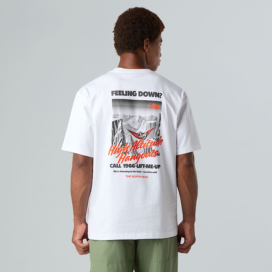 The North Face Relaxed T-shirt Heavyweight Für Herren White Dune-mandarin Red 