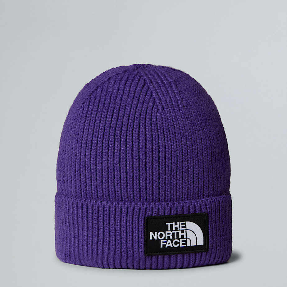 The North Face Tnf Logo Box Cuffed Beanie Peak Purple One