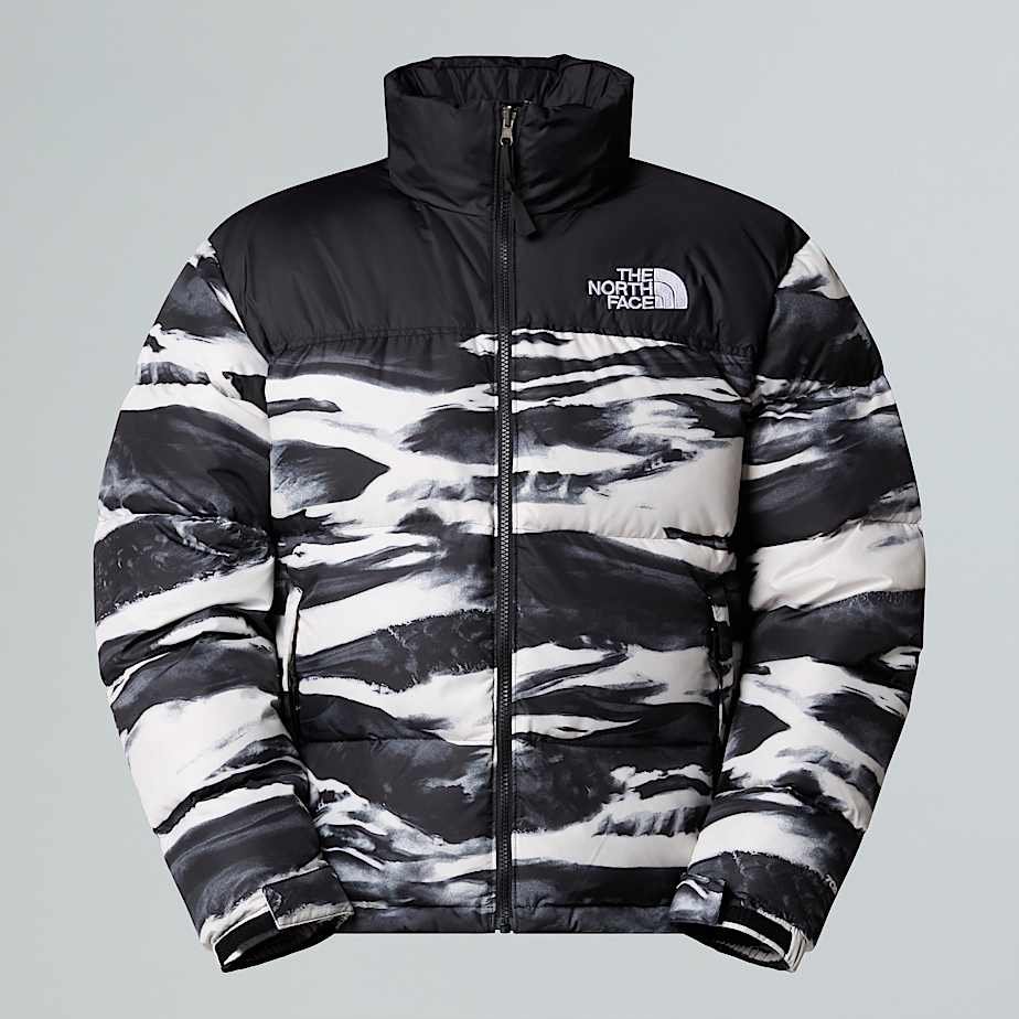 The North Face Men's 1996 Retro Nuptse Printed Jacket Tnf Black Edge Of Light Print-tnf Black
