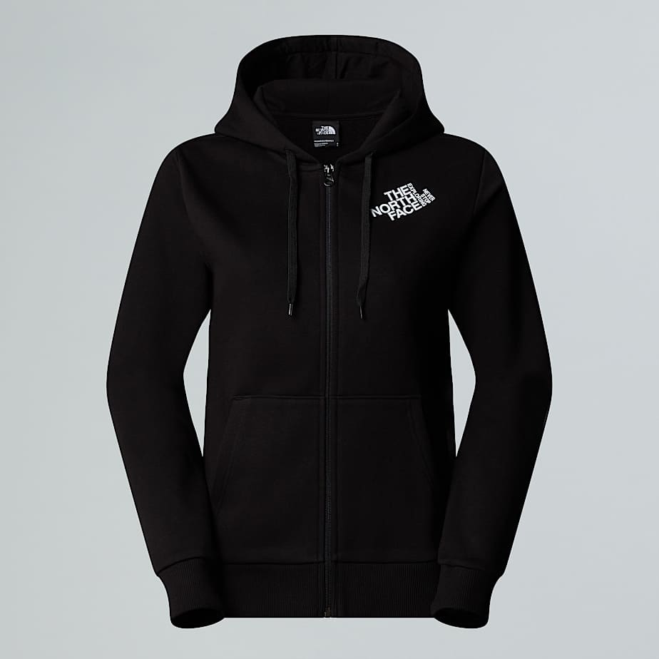 The North Face Blanca Peak Kapuzenpulli Mit Durchgehendem Rv Für Damen Tnf Black 