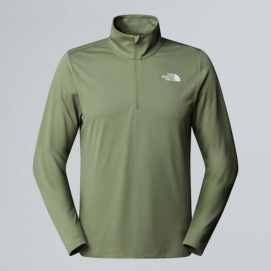 The North Face Men's 24/7 1/4 Zip Long-sleeve T-shirt Bark Mist