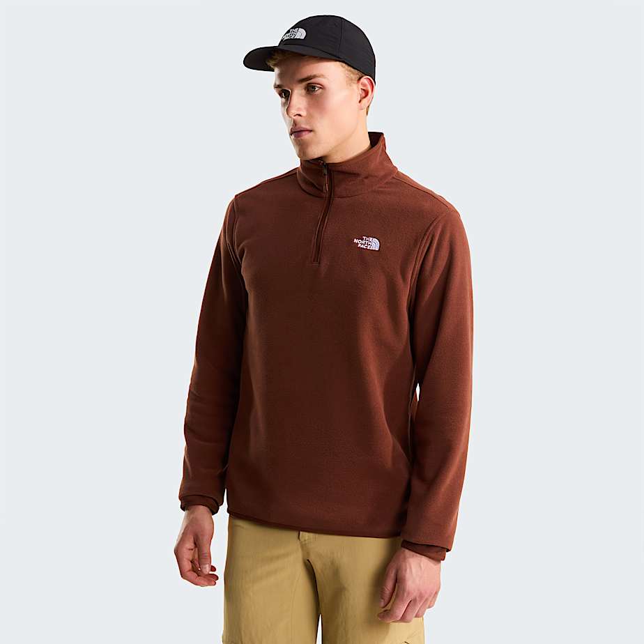 The North Face Men's Glacier 1/4 Zip Fleece Ember Soil