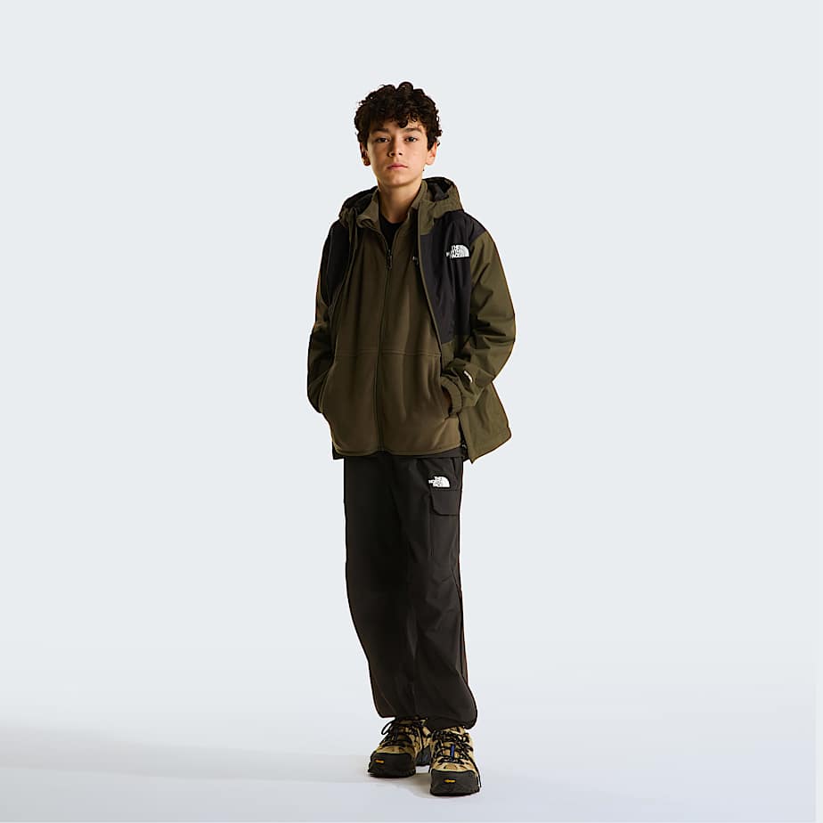The North Face Glacier Fleece-jacke Mit Zip-in-funktion Für Jugendliche New Taupe Green 