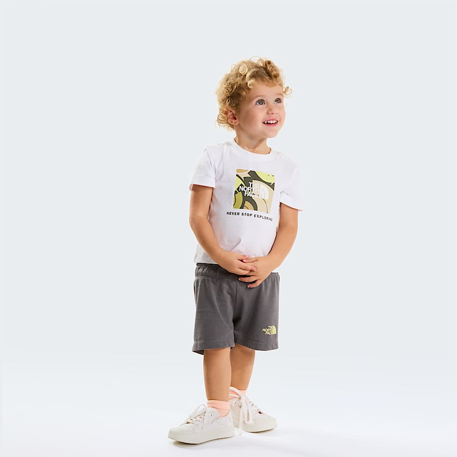 The North Face Baby Nse Box Play Regular Shorts Set Tnf White-smoked Pearl- 0