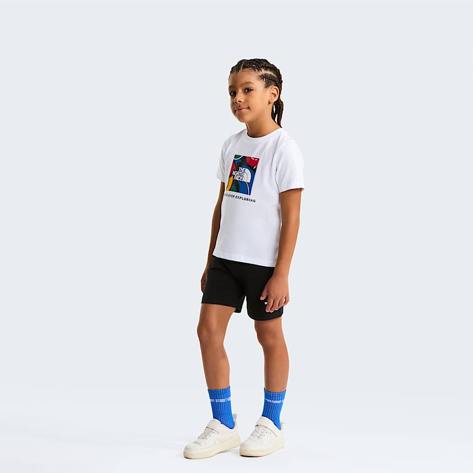 The North Face Kids' Nse Box Play Regular Shorts Set Tnf White-tnf Black