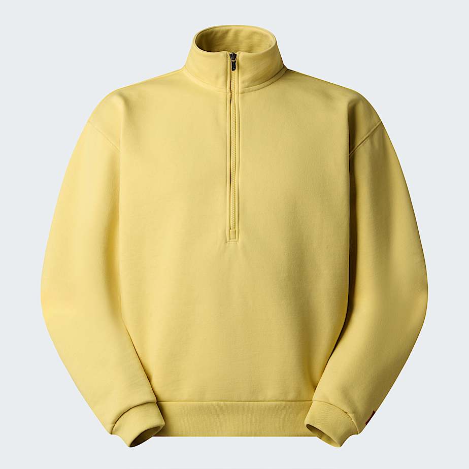 The North Face Unisex Tnf Red Box 1/2 Zip Sweatshirt Honeyed Sand
