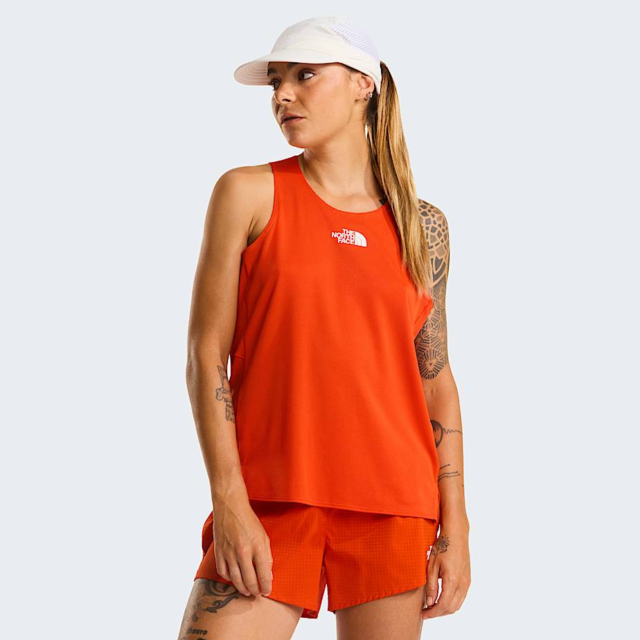 The North Face Women's Lightbright Graphic Tank Top Lava Red