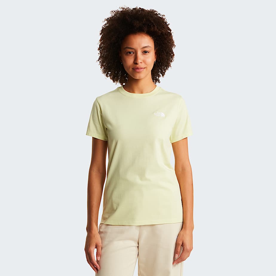 The North Face Evolution Simple Dome Schmal Geschnittenes T-Shirt FüR Damen Lemon Mist GrößE M Female-image