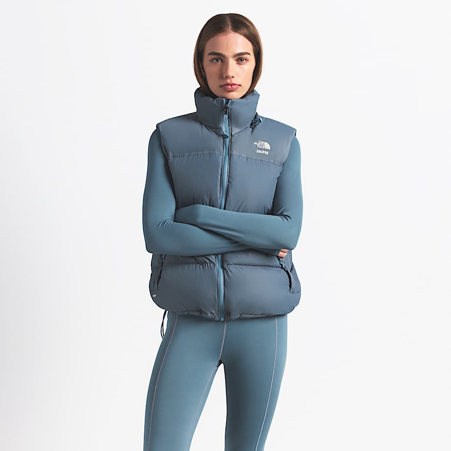 The North Face Unisex The North Face X Skims 1996 Nuptse Weste Sk Kyanite 