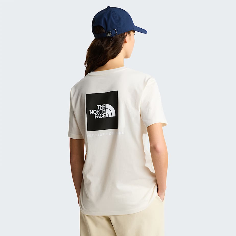 The North Face Evolution Nse Box Relaxt Geschnittenes T-shirt Für Damen White Dune 