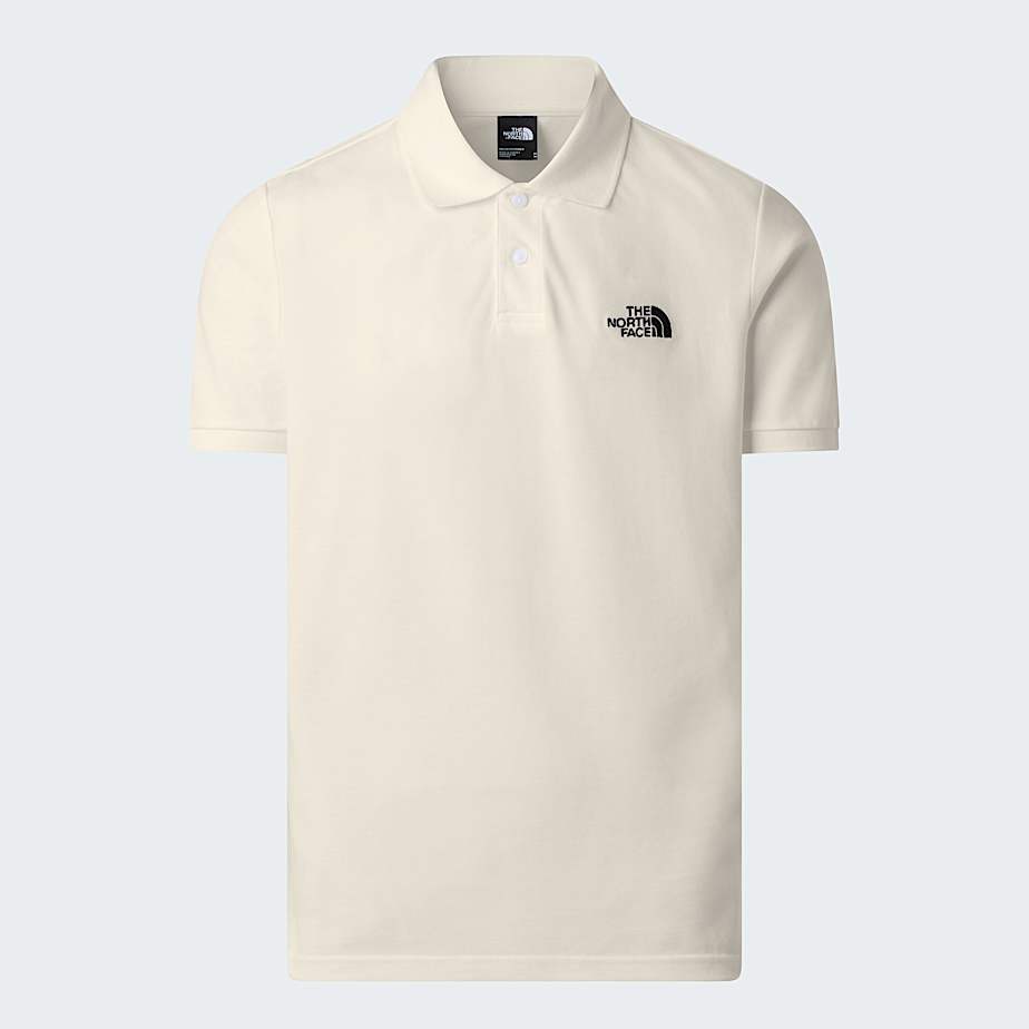 The North Face Polo Piquet Pour Homme White Dune Taille M Male-image