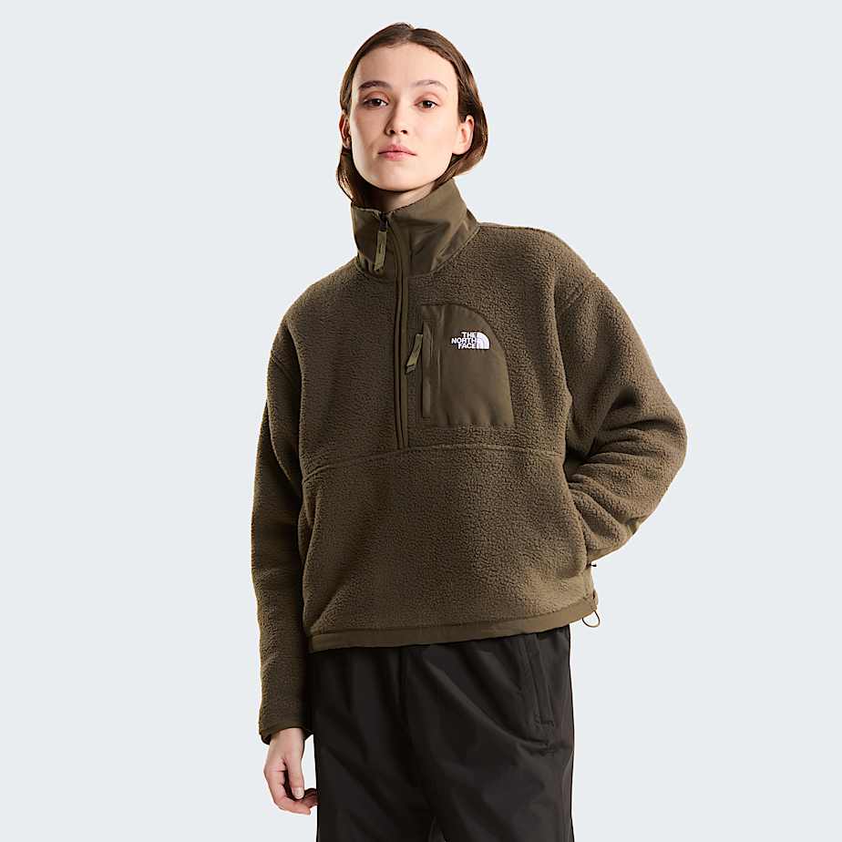 The North Face Women's Yumiori Off-peak 1/2 Zip Fleece Jacket New Taupe Green