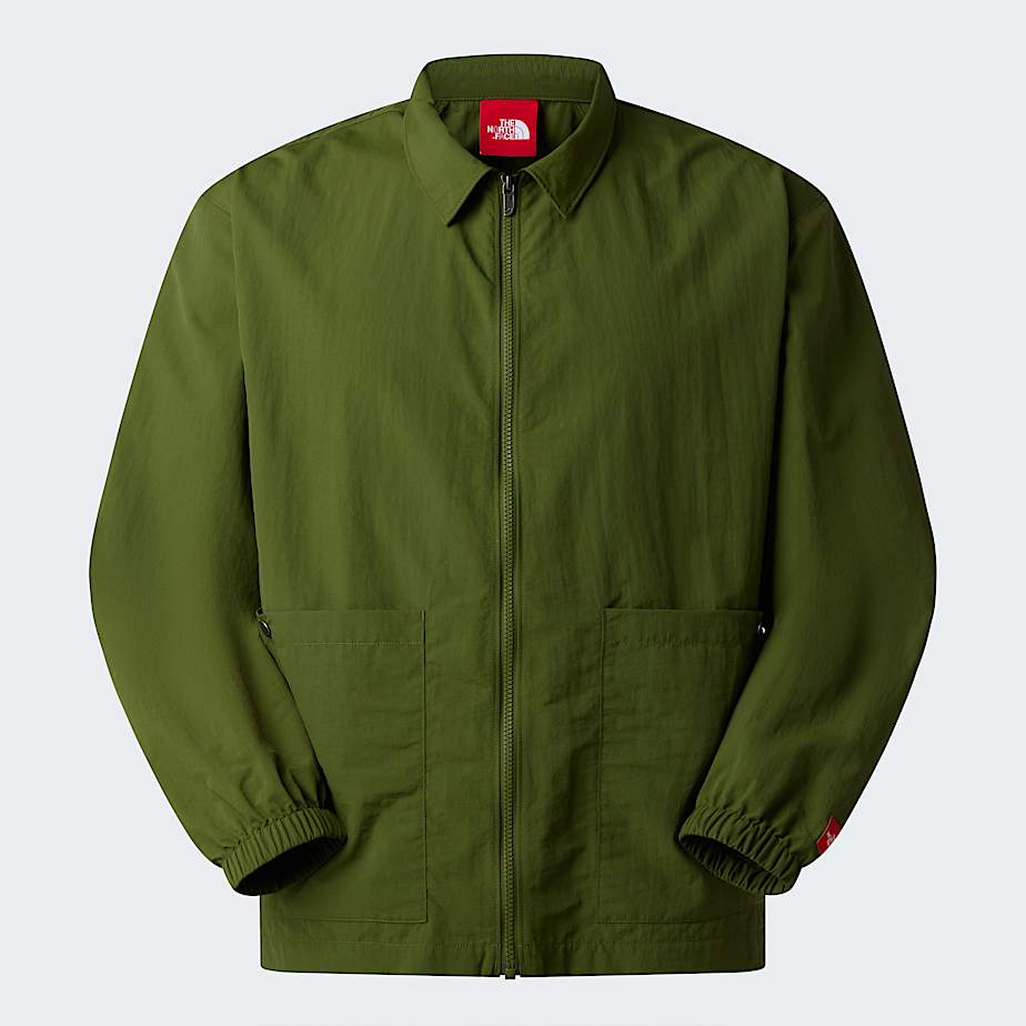 The North Face Unisex Red Box Nylon Long-sleeve Shirt Woodland Green
